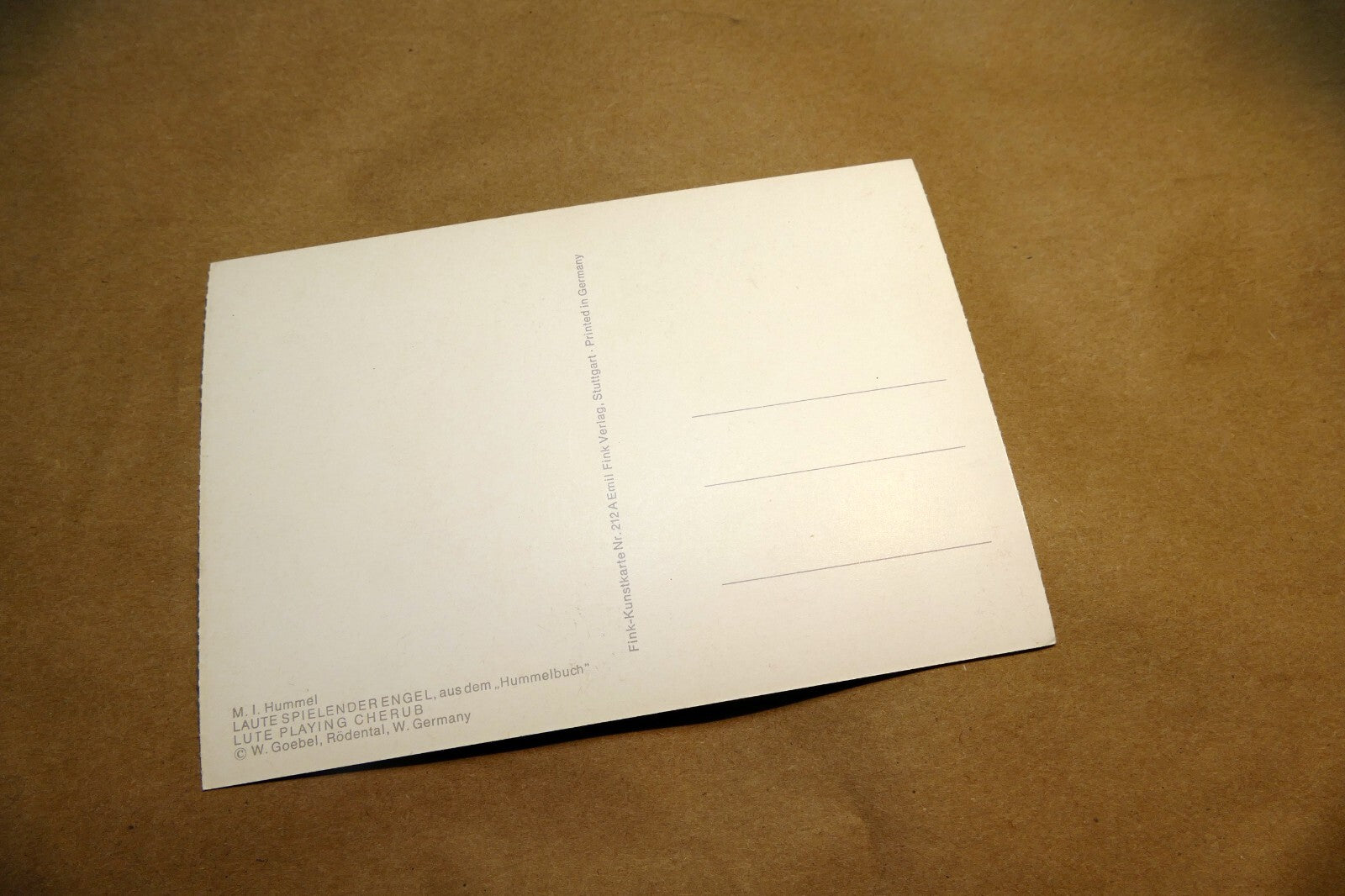 Hummel Laute Spielender Engel  Postcard W. Germany Art - Unposted - mint