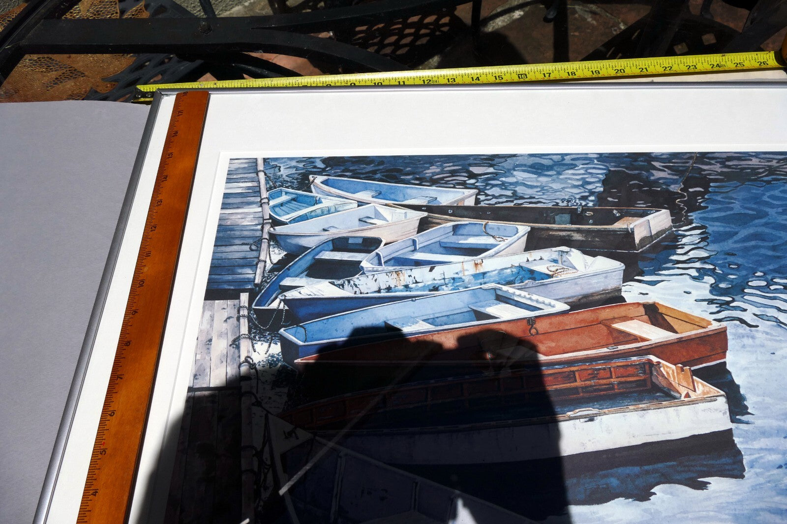 C. Gerrish Art Print 14X20"  Framed  w/ glass boats port harbor limited edition