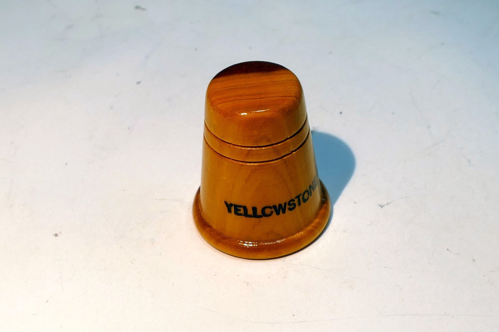 Thimble Souvenir Yellowstone National Park USA wooden