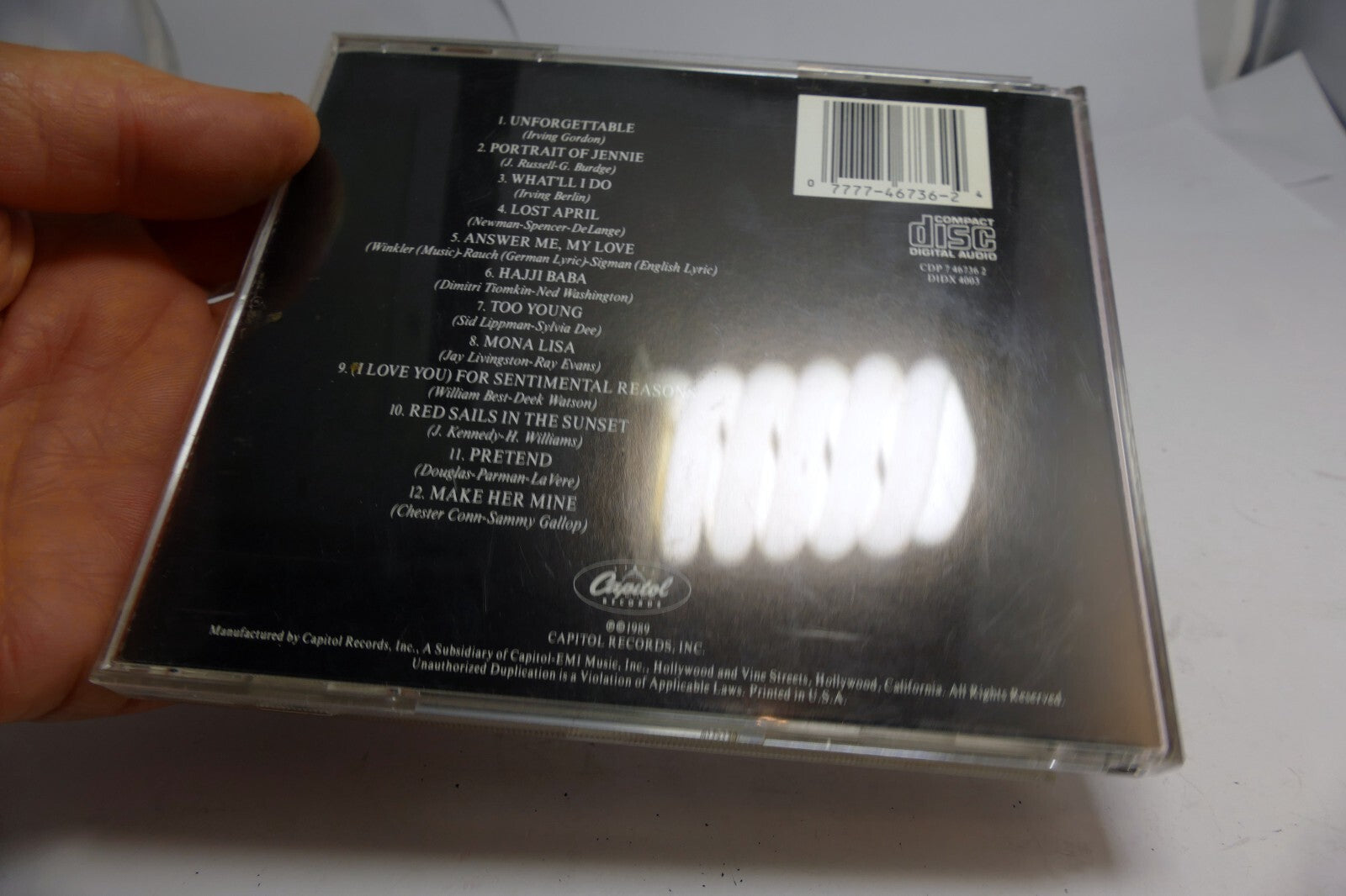 Nat 'king' Cole - Unforgettable CD (1989) Fair Condition  Capitol Records USA