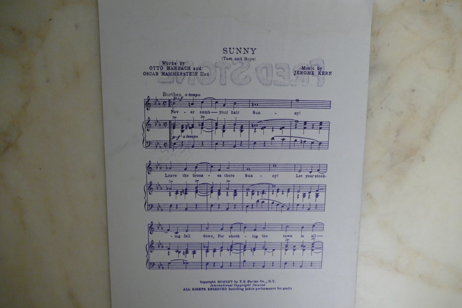 In Araby With You 1926 by Jerome Kern from "Criss-Cross" musical