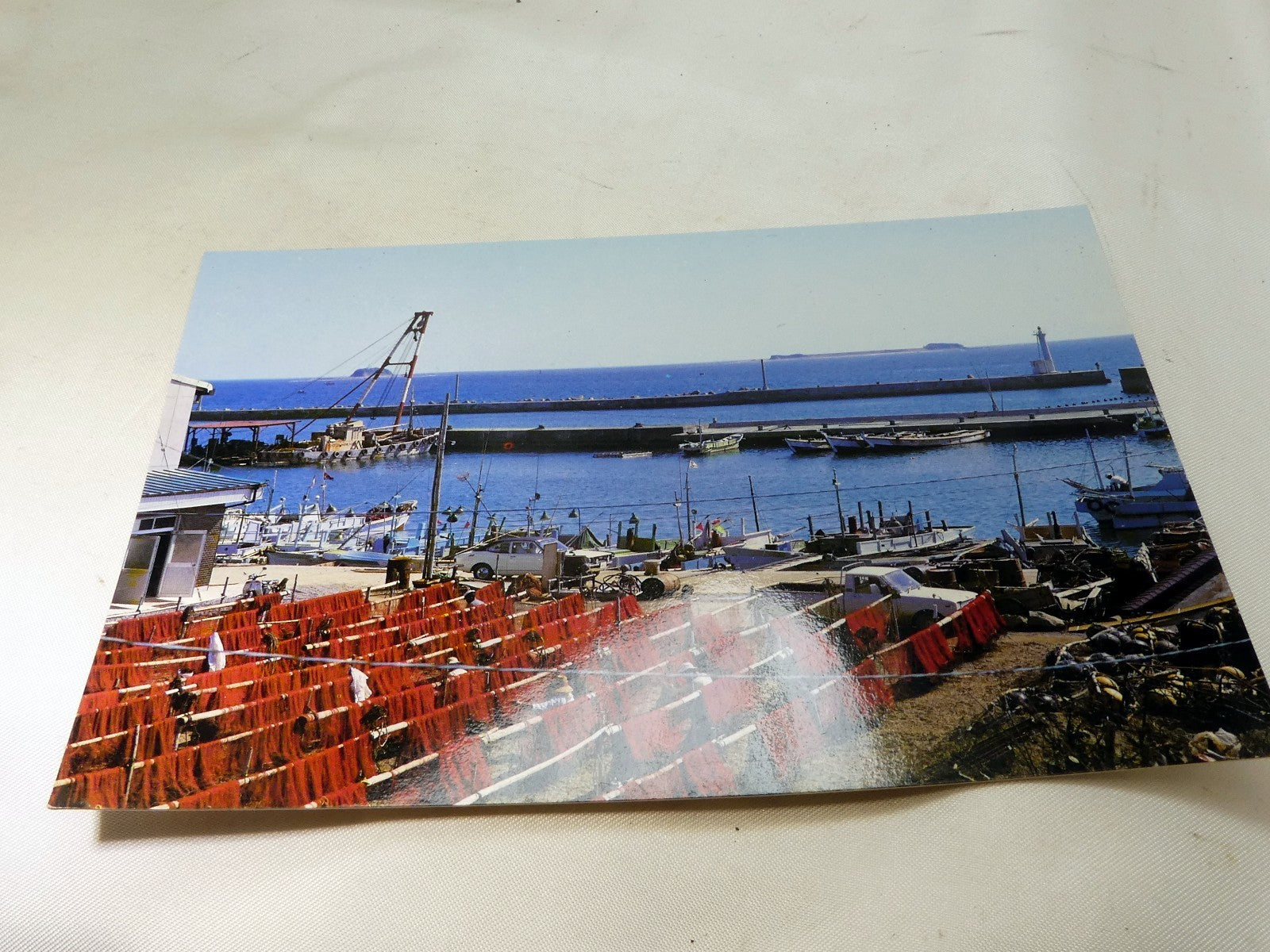 Japan Oshima Island from Wagu Port  Postcard 6X4" vintage 1950's