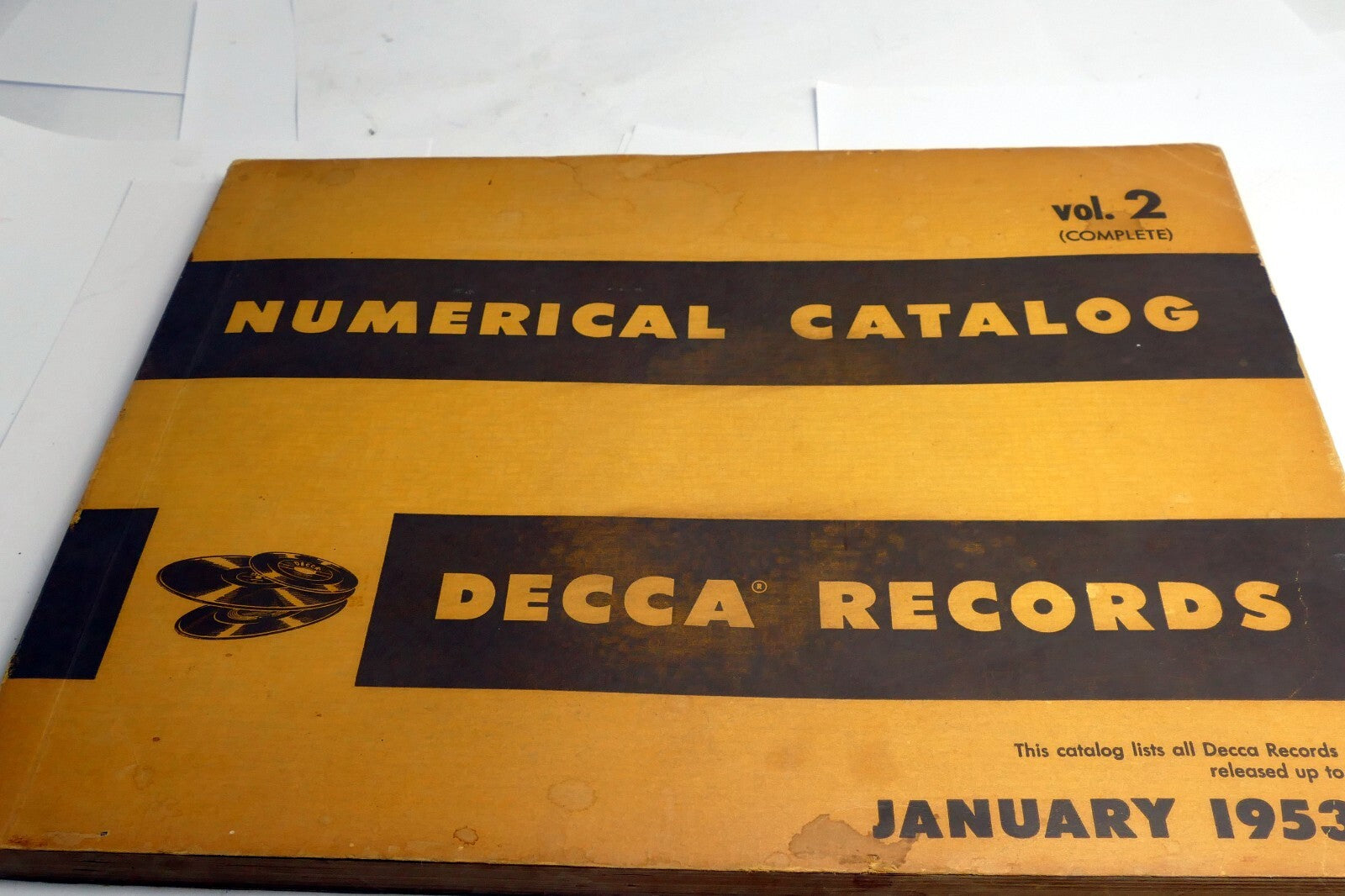 Decca records catalog reference guide january 1953 vinyl lp 45 78 33 1/3 rpm vol 2