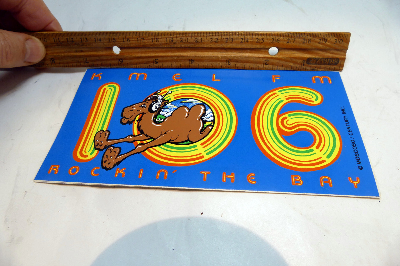 KMEL106 fm  Rockin The Bay Bumper Sticker VINTAGE 1980'S rainbow cammel
