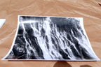 Mt. Shasta California 11X14" Black & white Picture Photo Burney Falls USA