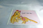 Just For You Get Well Postcard Animal Shelter North Shore League Dog Cat