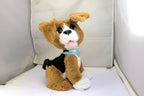 Hasbro Fur Real Friends   Brown White Dog  Barks 10" Large