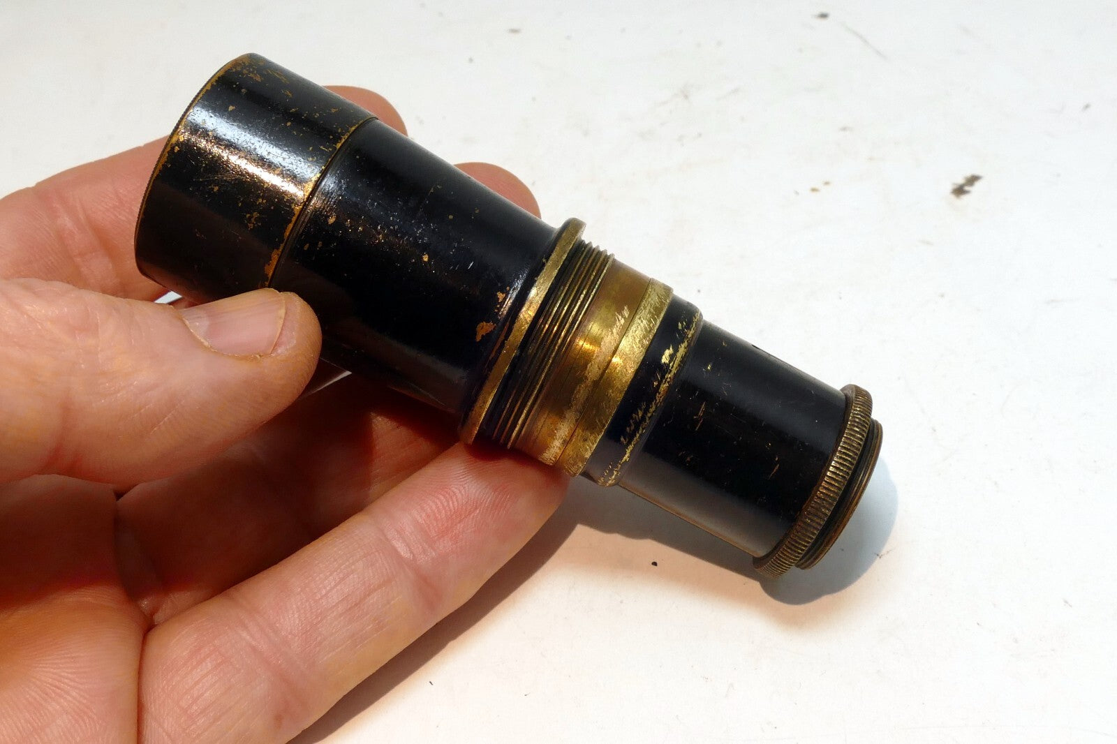 Antique Telescope Brass Nautical Spyglass 19th century compact