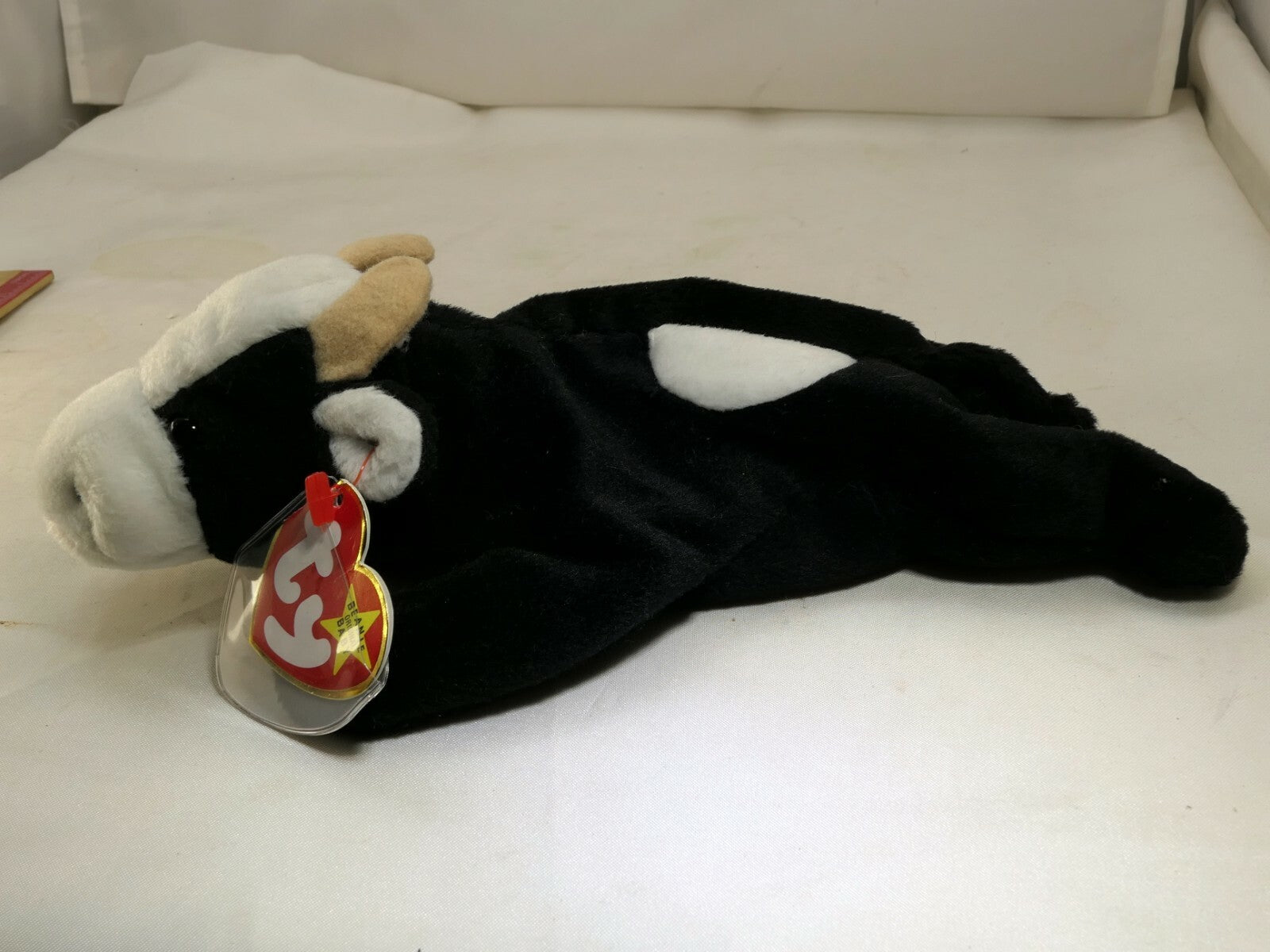 TY Daisy Beanie Baby  Tag Year 1993 5-10-1994 ERROR  Plush Toy black white cow