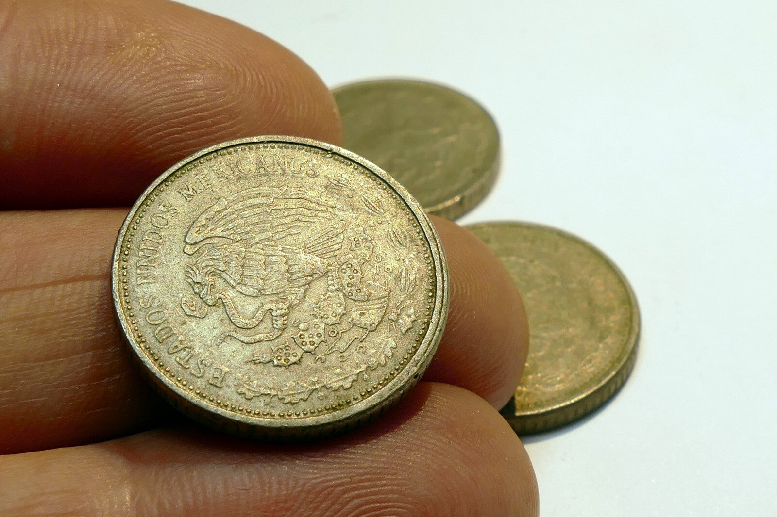 150 Mexico 50 X 3 Pesos Coin Benito Pablo Juárez García - pack lot of three 1986