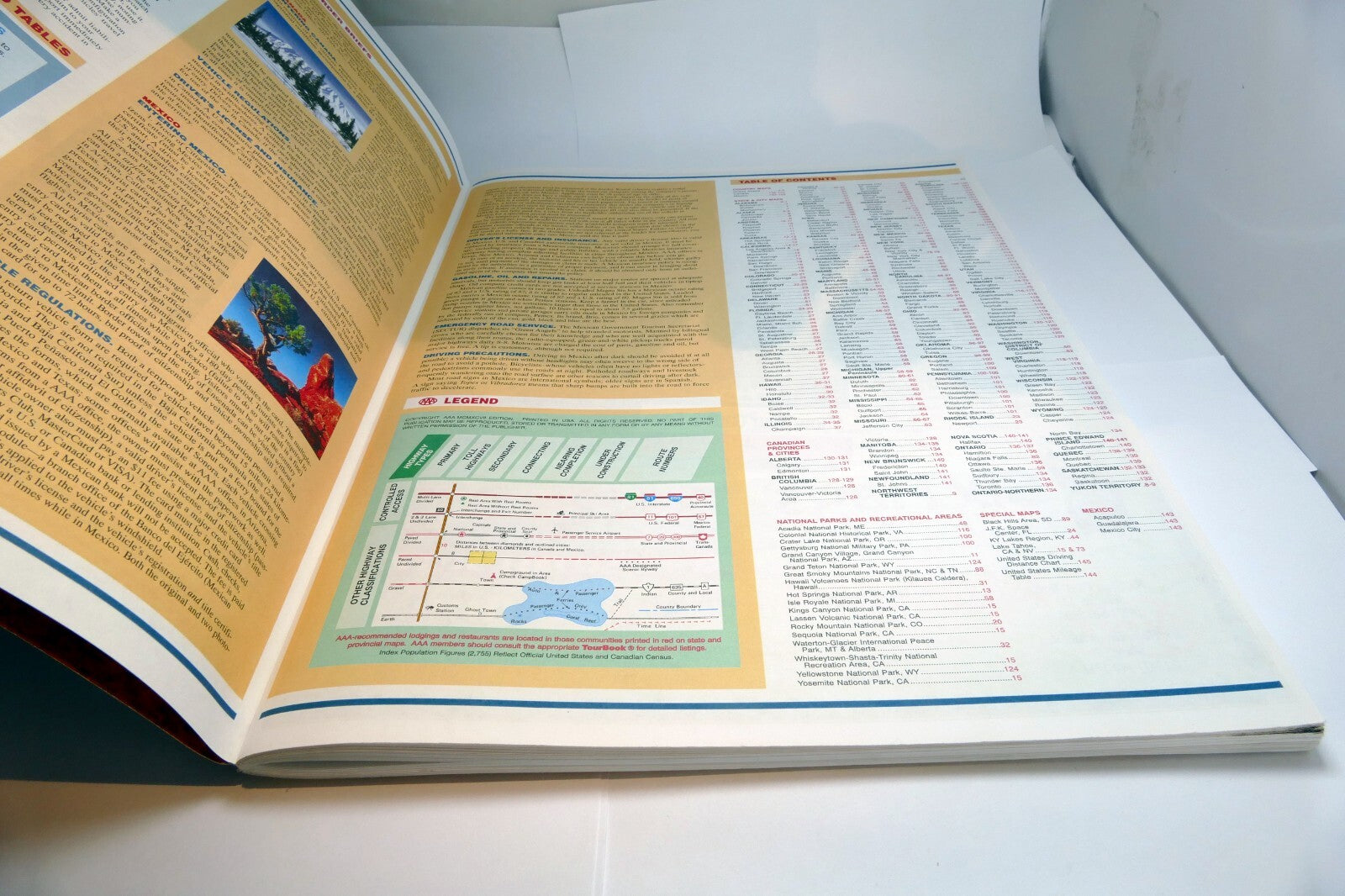 AAA North America Road Atlas 1997 United States Canada Large Map 150 pages