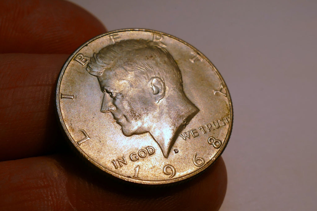 1968 - D Kennedy  half dollar coin US 40 % SILVER 60 % Copper