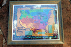 LARGE FRAMED TRIBES OF THE NaTIVE AMERICAN NATION PICTORIAL MAP Cherokee 1989
