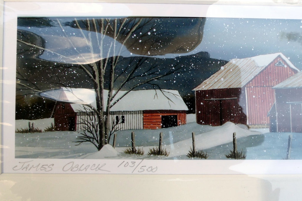 Giclee Print Brown County Artist James Oblack 103/500 Signed Limited edition