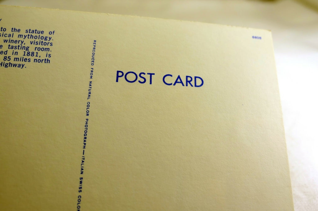 Italian Swiss Colony Wine Winery Tasting Room California USA Postcard 1970's