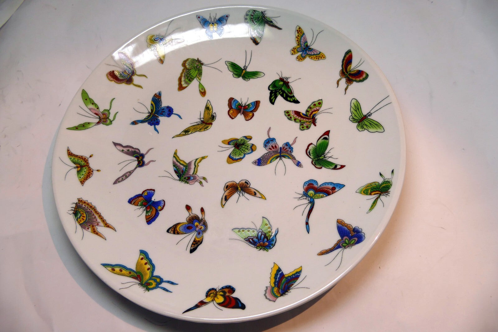 Chinese Butterfly Porcelain Plate Da Qing Daoguang Nian Zhi antique