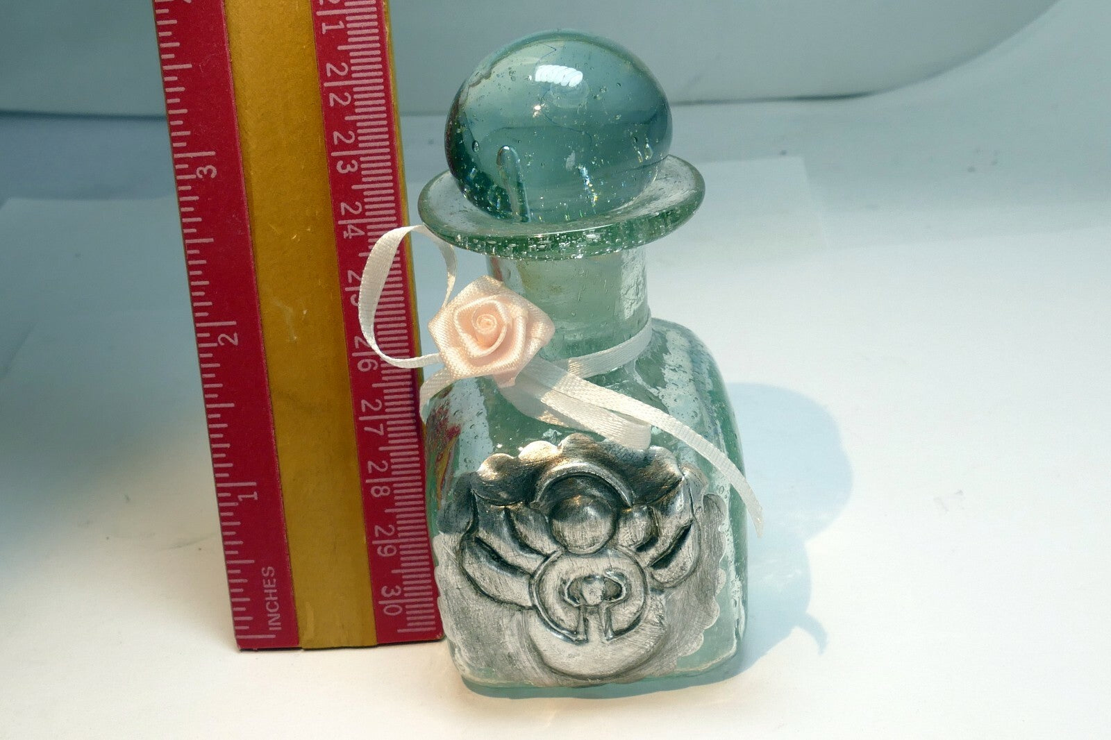 BAUTIZO DE Sofia Cristina BOTTLE GLASS w/ Angel  Communion Baptism Favor