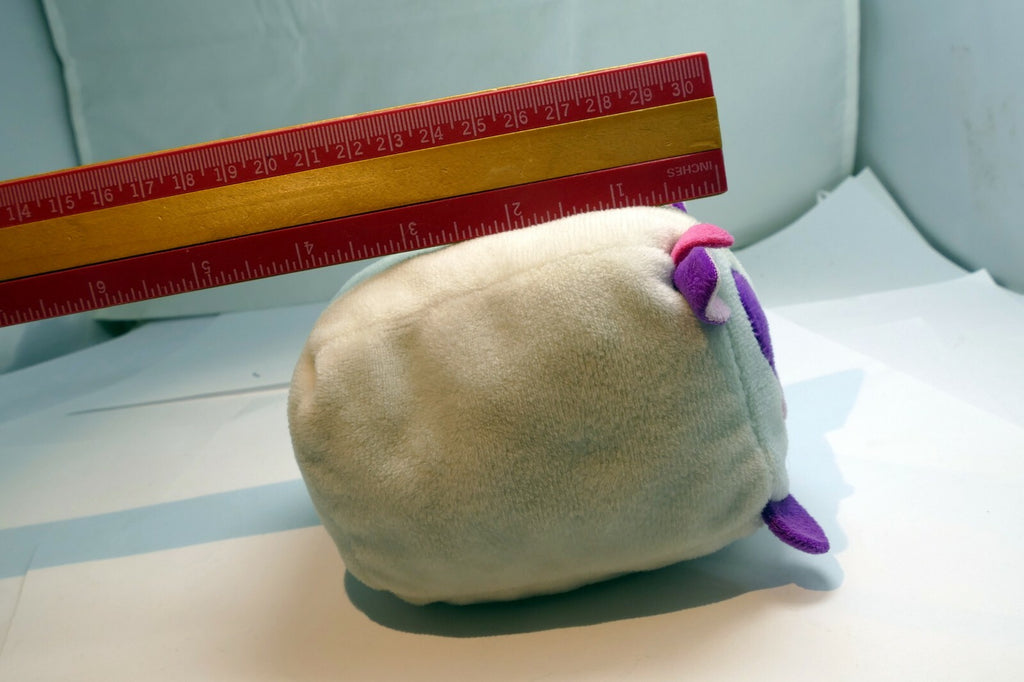 4" small Plush soft squishy gray purple COW bull 