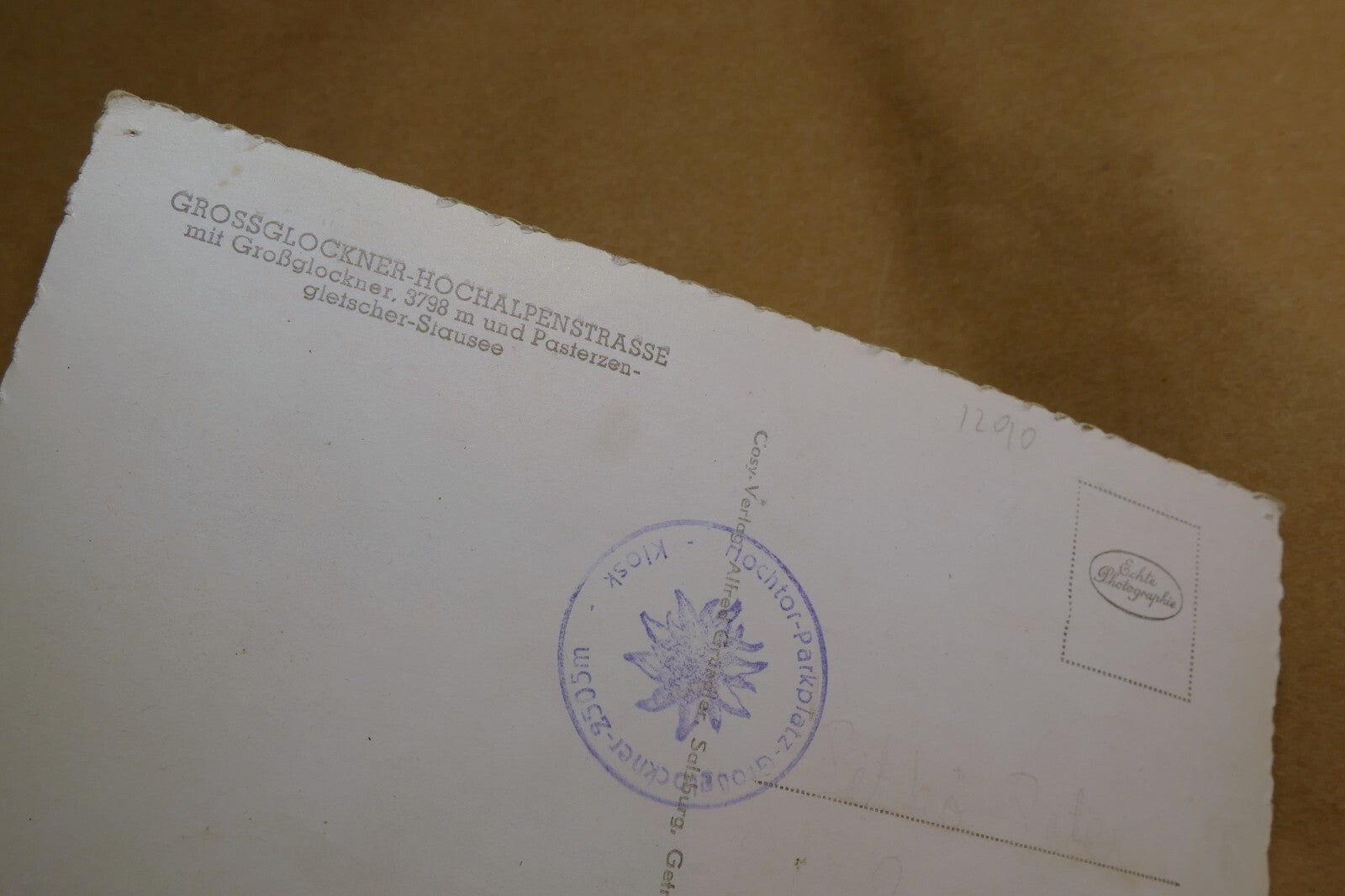 Großglockner-Hochalpenstraße postcard Black & white Austria vintage - unposted