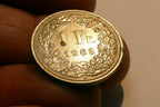 1968 Switzerland 1 Franc Copper-Nickel Coin