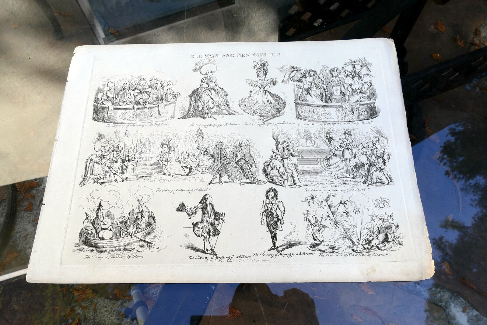 Old WAYS and NEW WAYS No 3 HENRY HEATH CARICATURE PRINT  1840 Victorian
