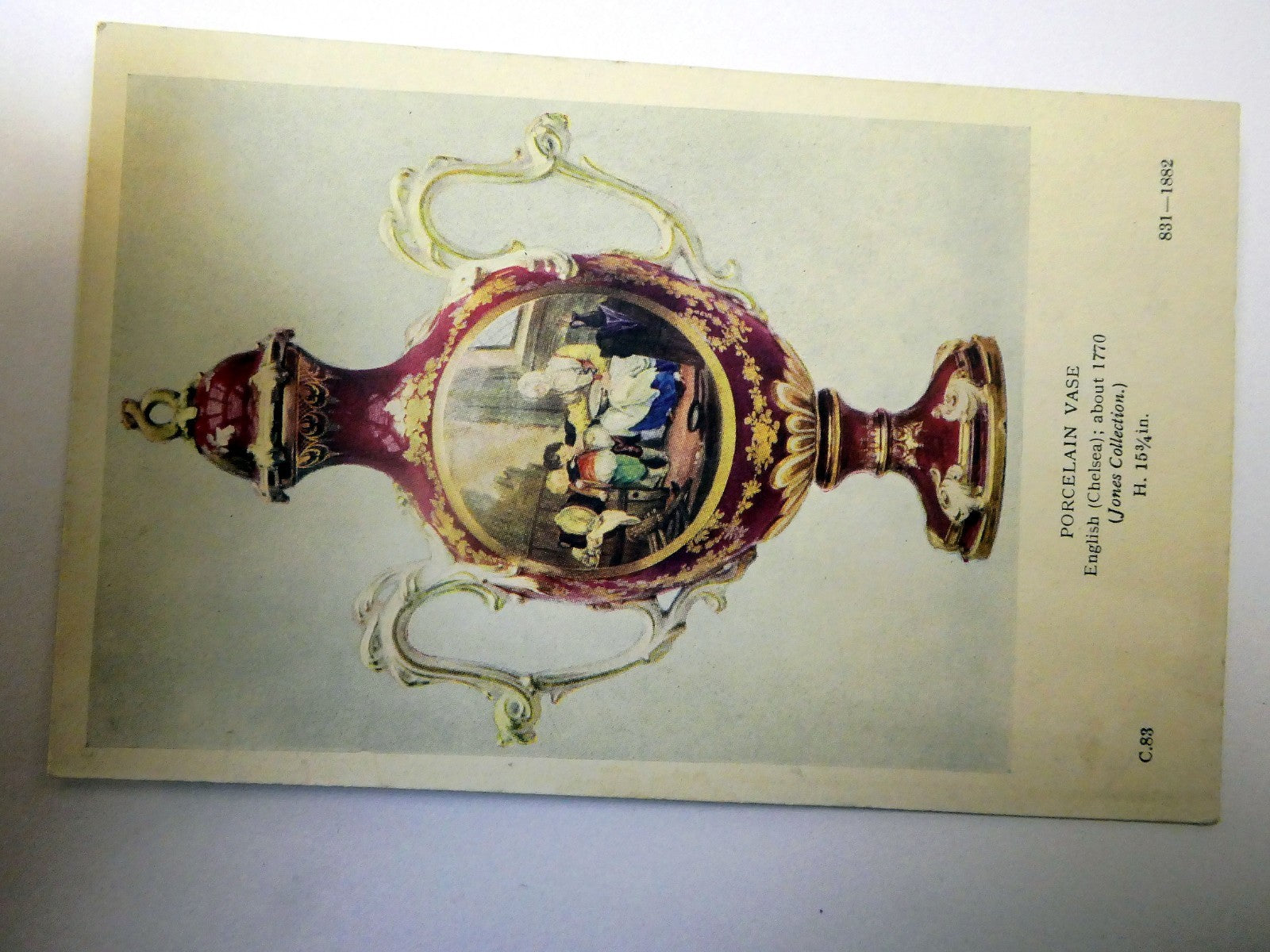 Post Card Porcelain Vase English C.83 831-1882 unused Unposted 1910