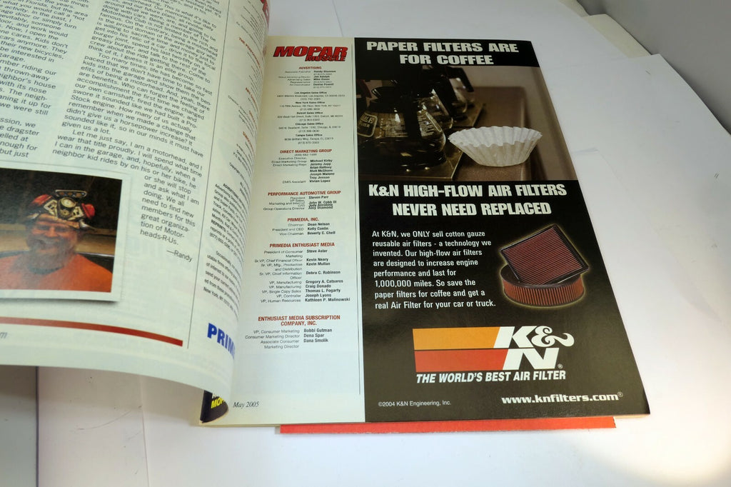 MOPAR Muscle Magazine May 2005 Charger , 446 Cubers 600 HP Pump Gas