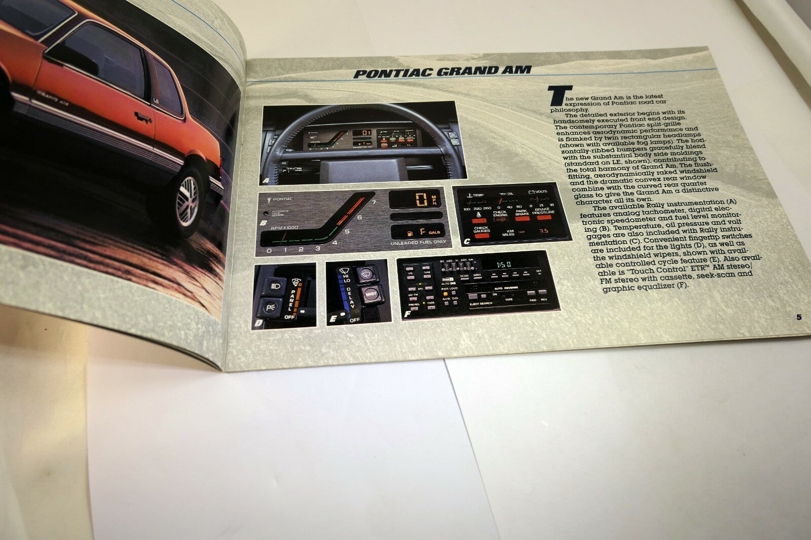 Pontiac 1985 "We Build Excitement" Dealership advertisement Sales Brochure Car
