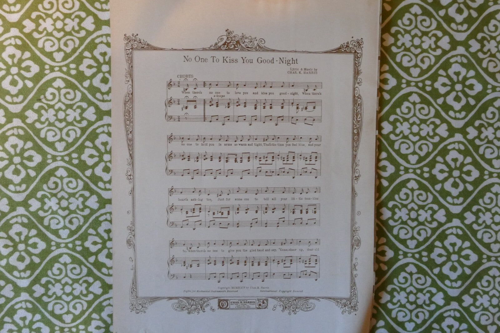 Always In The Way, 1924, by Chas K. Harris