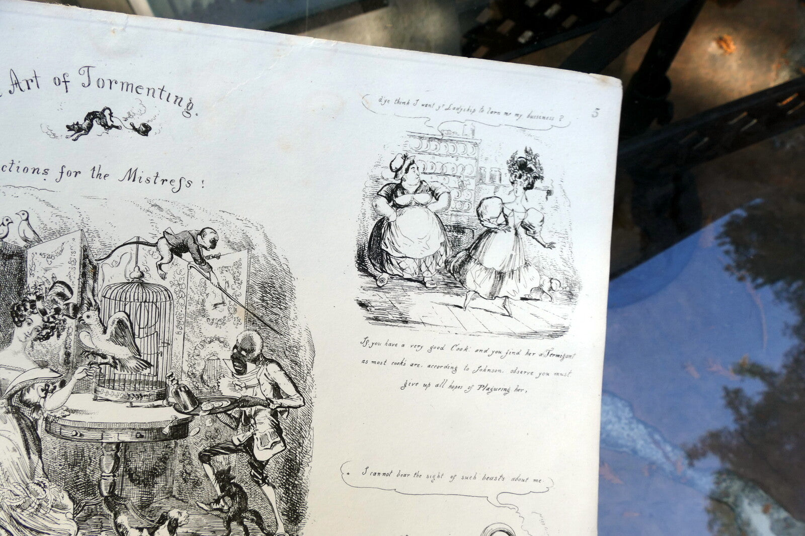 The ART of TORMENTING No 5 HENRY HEATH CARICATURE PRINT  1840 Victorian