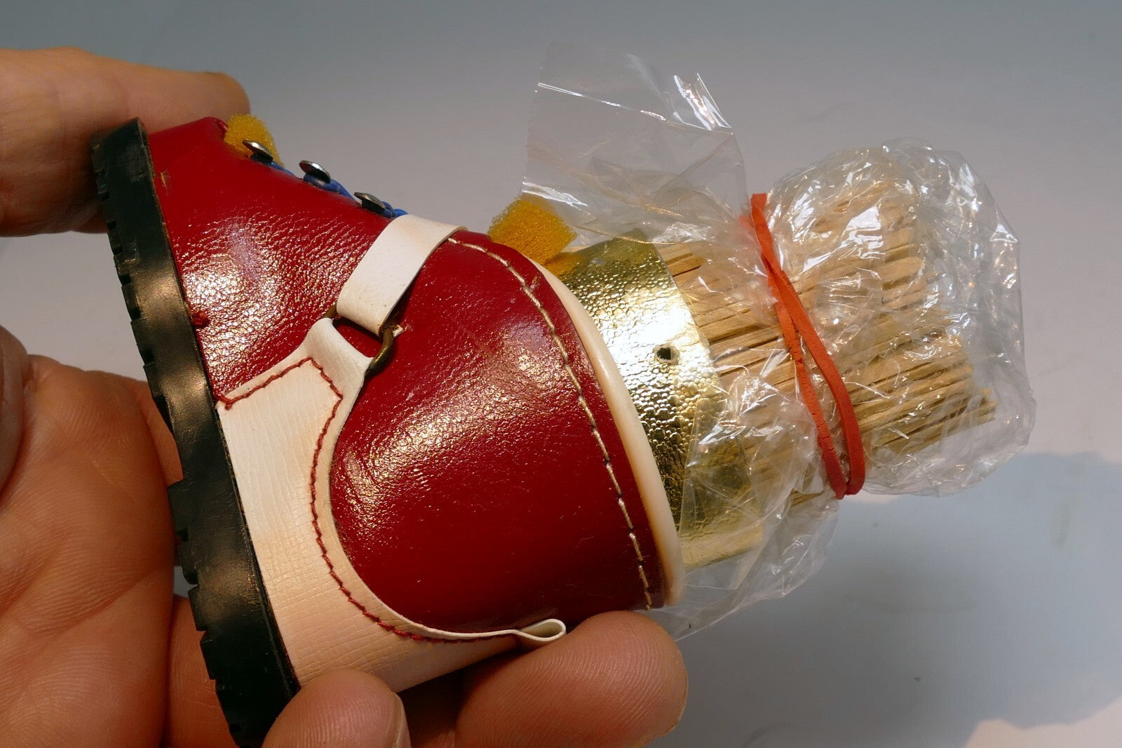 Vintage Mini Baby Shoe Toothpick Holder  Kitchen Decor