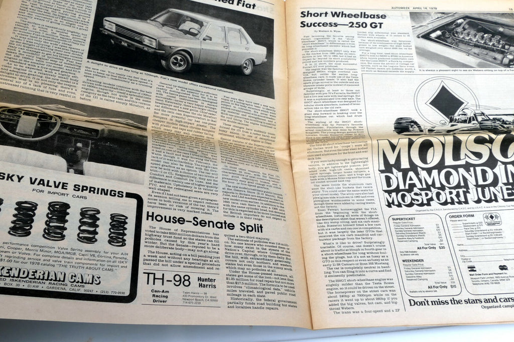 April 1978 Auto Week Magazine Reutemann wins Long beach GP, GT Camaro testing