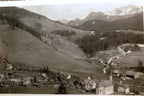 Rusbachsaag mit pass gschut austria landscape alps postcard 1930's   unposted