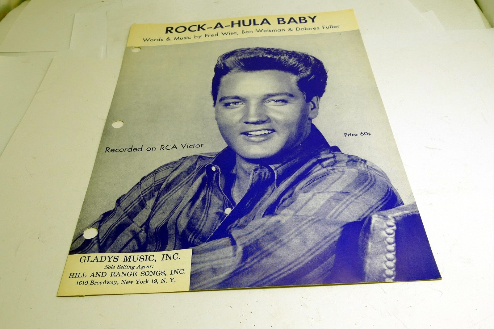 Rock-A-Hula Baby 1961  Sheet Music Wise Weisman Fuller by Elvis Presley