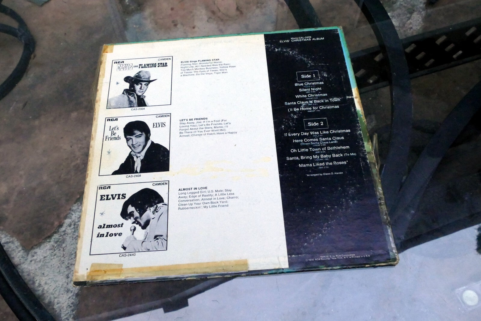 1970 Elvis Presley MONO Christmas Album RCA CAL-2428 - ALBUM ART COVER ONLY