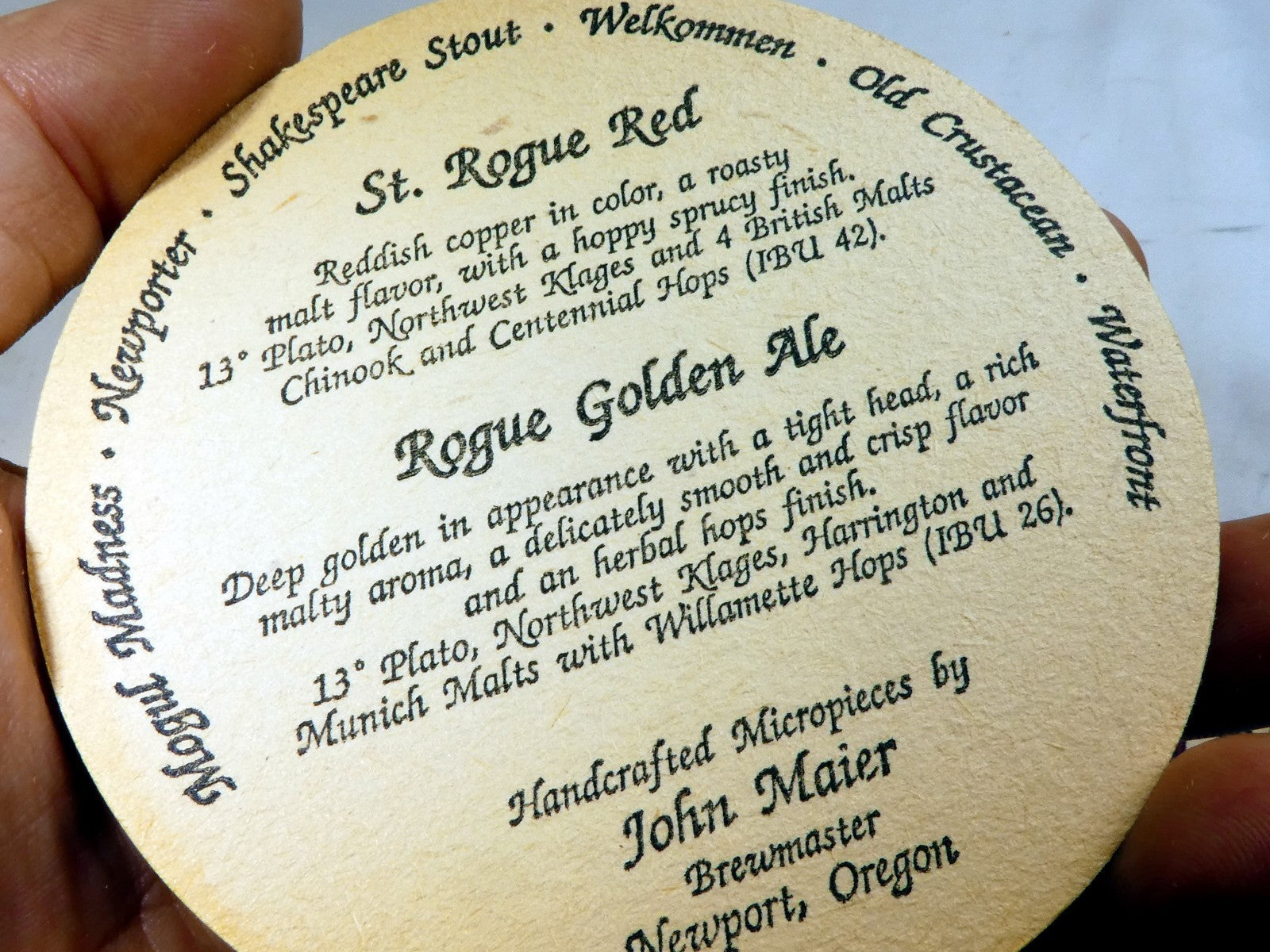Rogue Ale Bar Coaster Beer lot 3