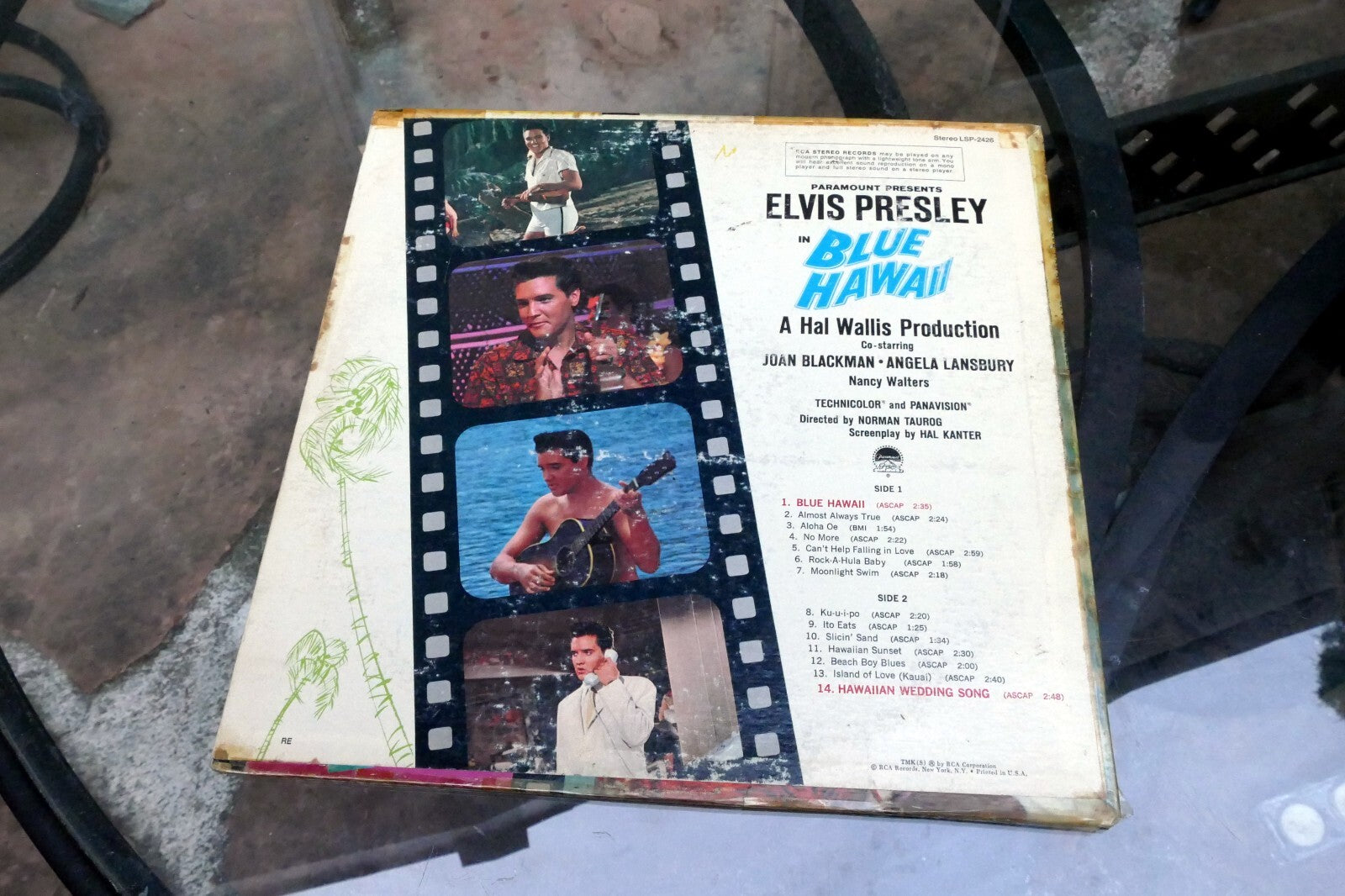 1976 Elvis Presley Blue Hawaii LSP-2426 RCA Soundtrack -  ALBUM ART COVER ONLY