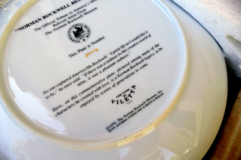 Norman Rockwell Remembered 1979 Limited Edition Plate w/ COA author artist