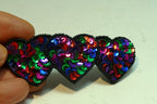 Fashion Sweet Heart Clip Elegant Hair Grab Clip  Sequins  multi color rainbow