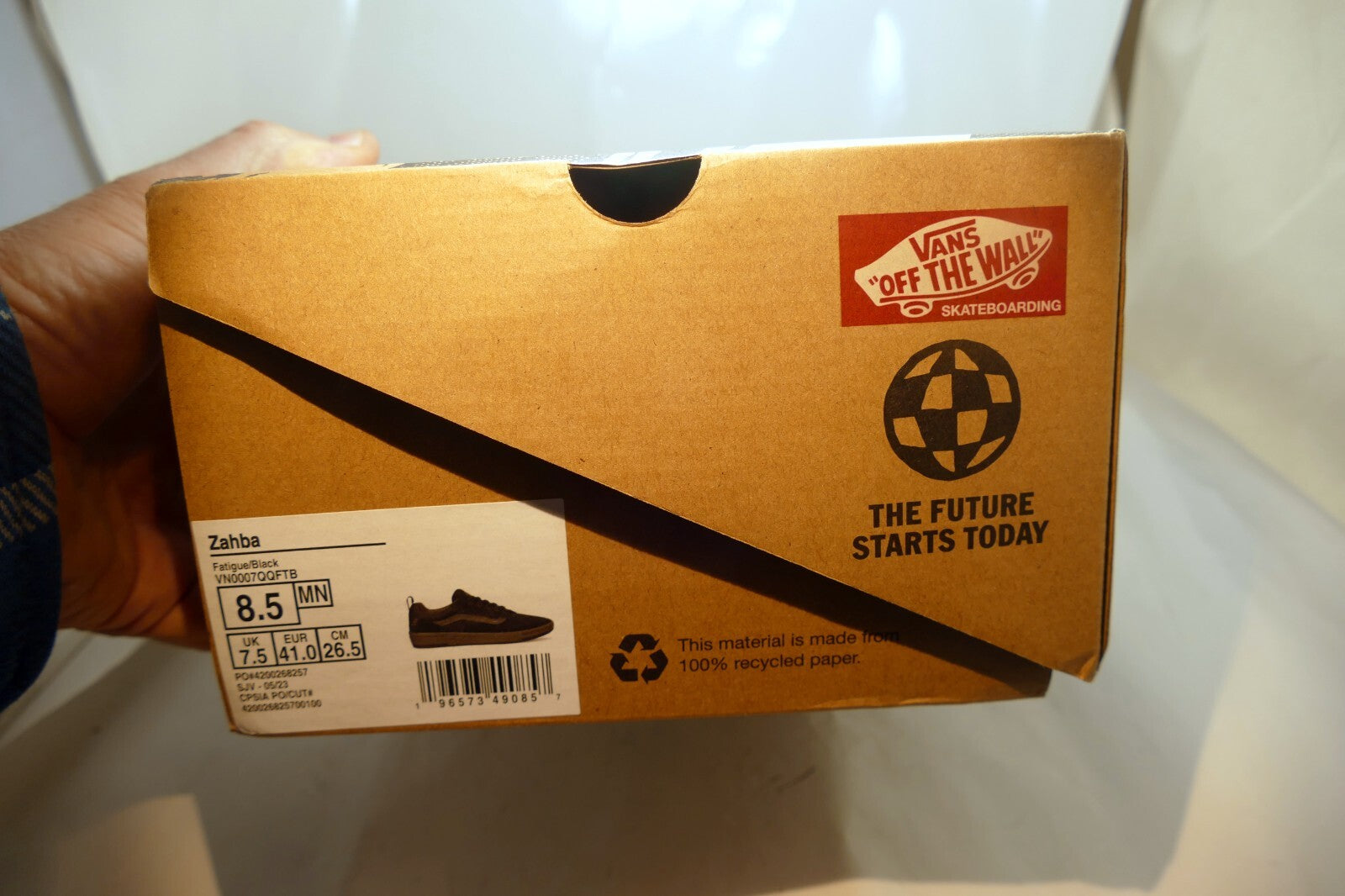 Vans Shoebox  EMPTY BOX ONLY FOR ZAHBA Fatique/Black VN0007QQFTB 8.5
