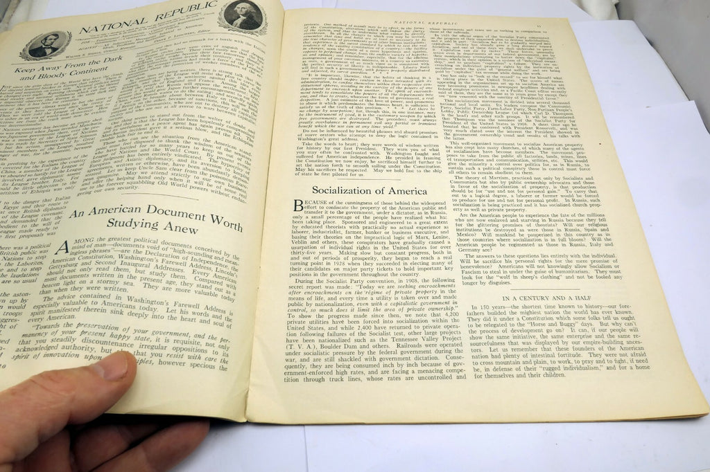 National Republic January 1936 Magazine of Fundamental Americanism USA