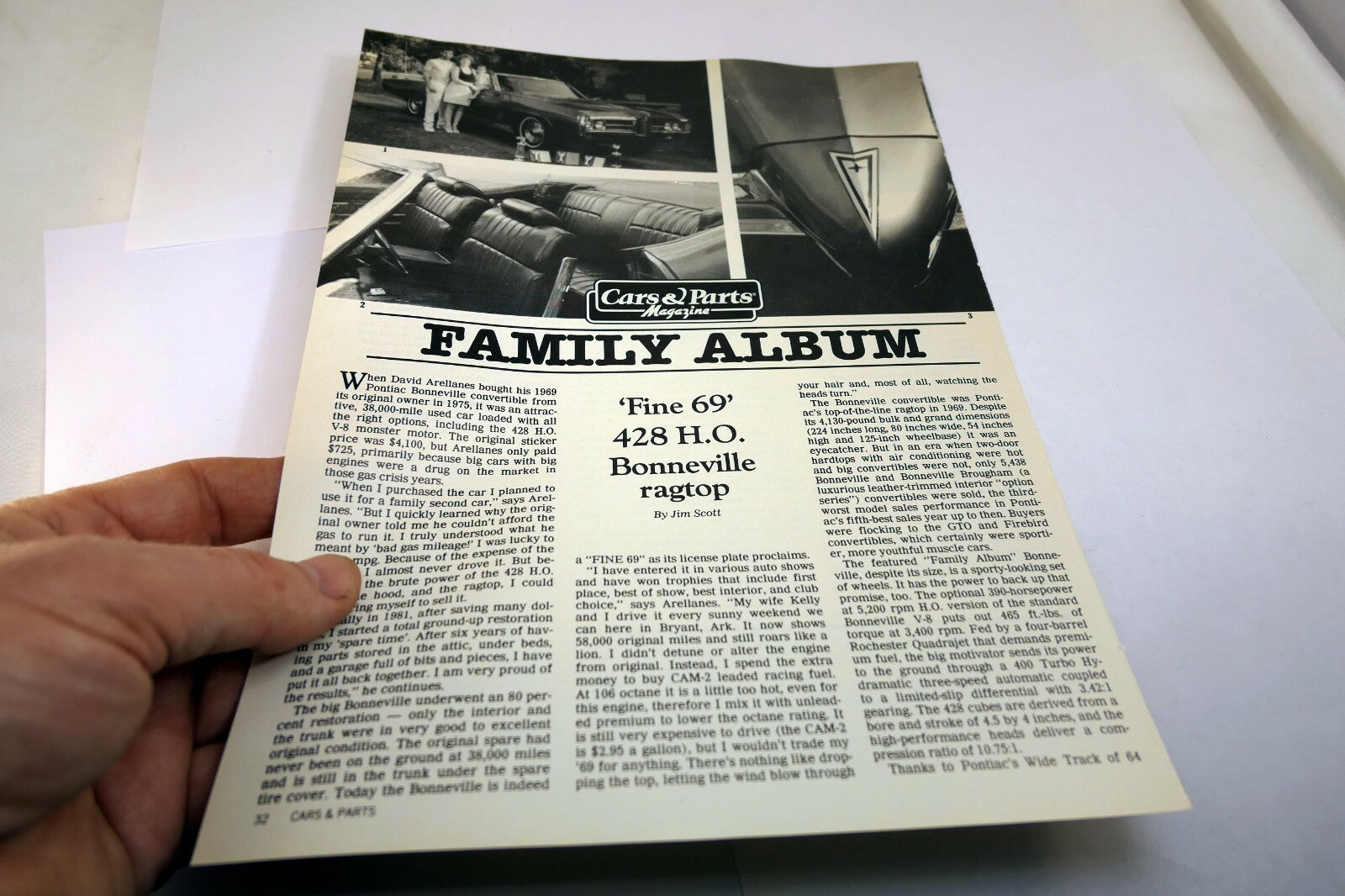 Pontiac Cars & Parts Magazine clipping advertisement Ad Family Album 1969 428 HO