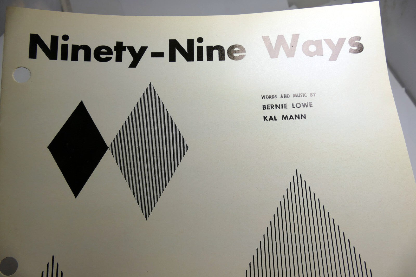 Ninety nine ways by bernie lowe kal mann 1956 sheet music