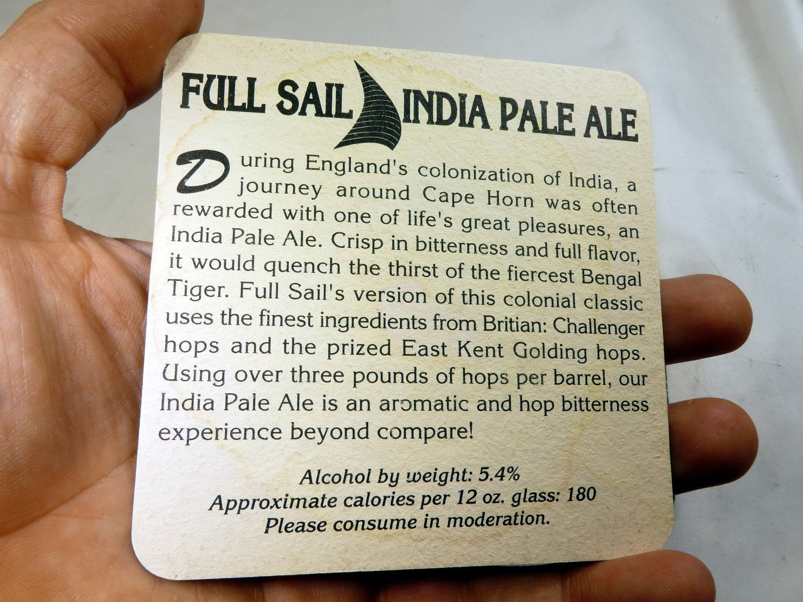 Full Sail IPA Portland Oregon Bar Coaster Beer lot 2