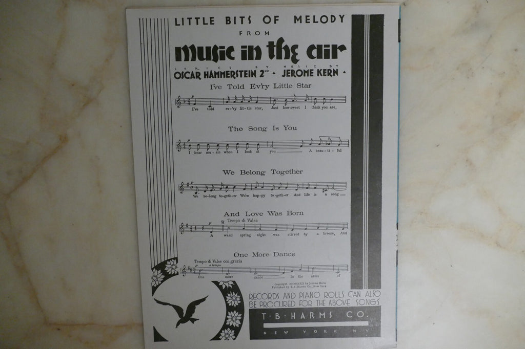 The Song Is You 1932 by Jerome Kern from "Music In The Air" musical
