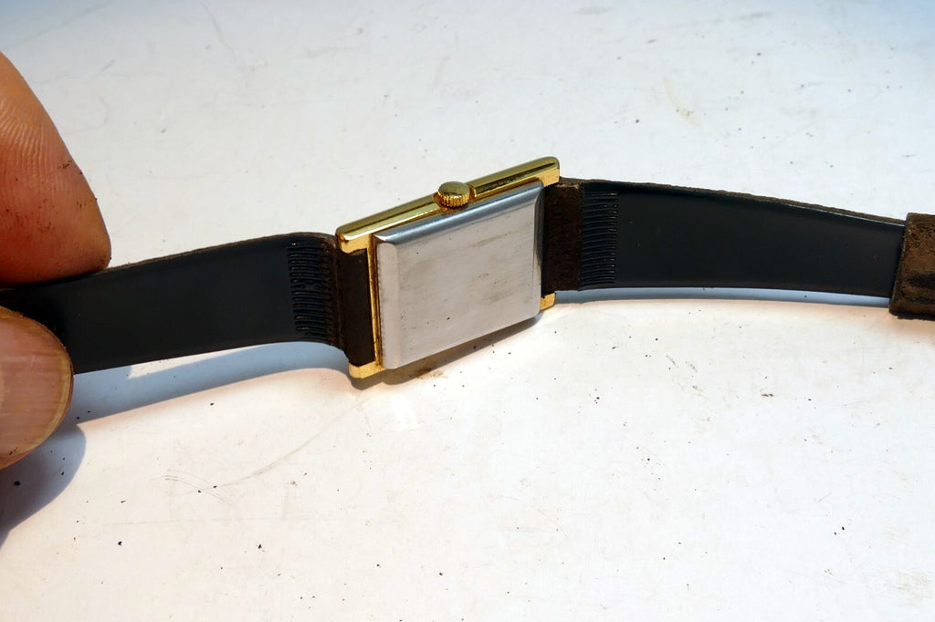 "Cecilia " Gold Tone Ladies  Watch with brown  leather strap