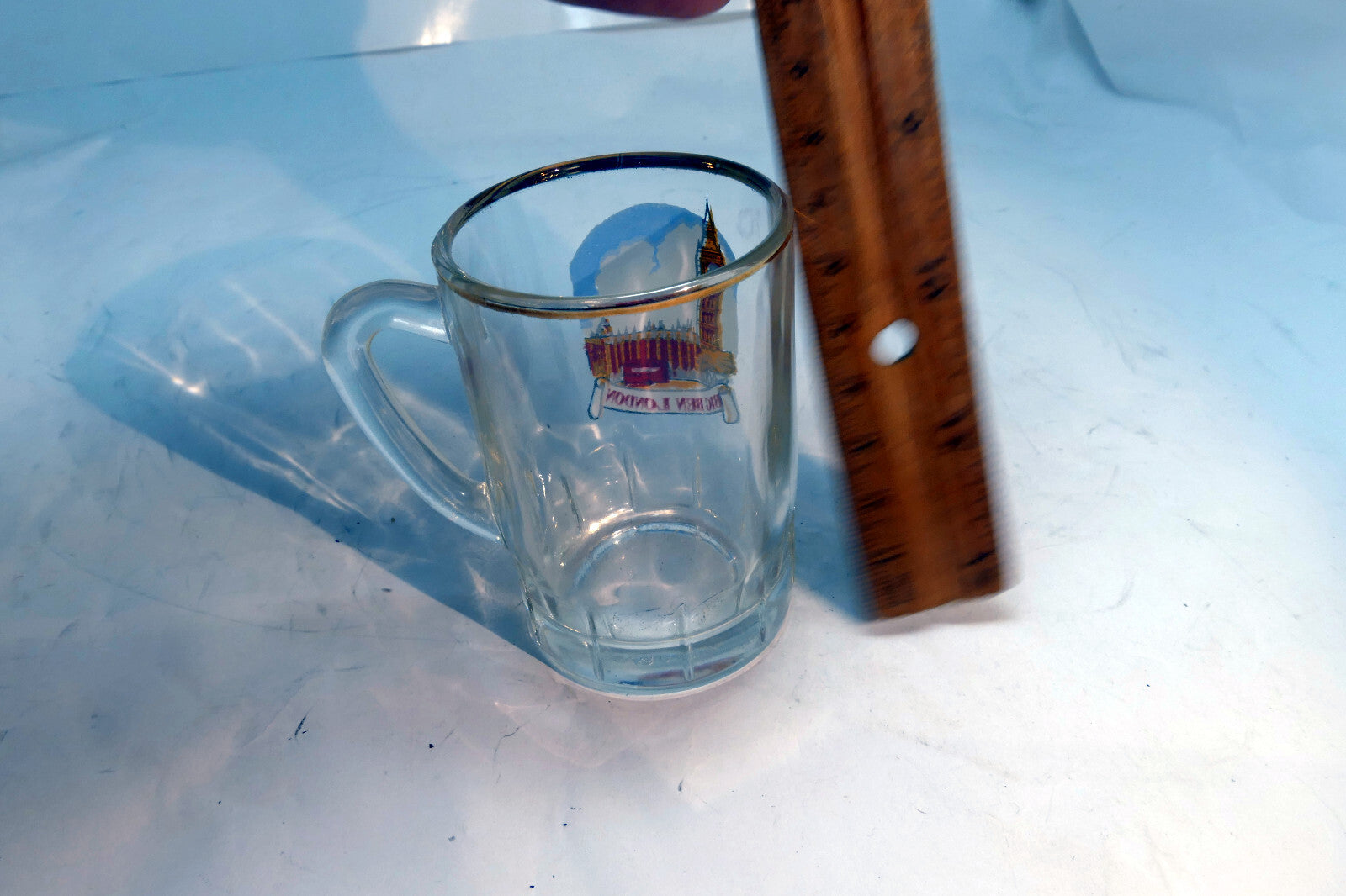 Big Ben London UK Shot Glass Souvenir with Gold Rim 3oz