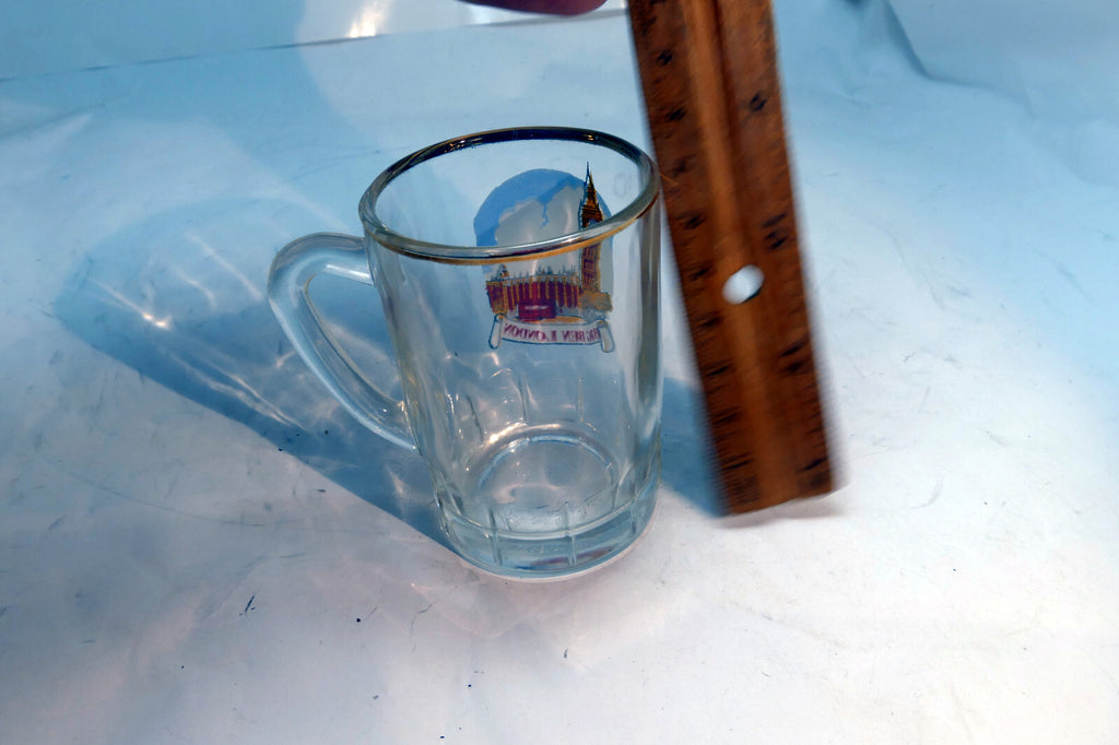 Big Ben London UK Shot Glass Souvenir with Gold Rim 3oz