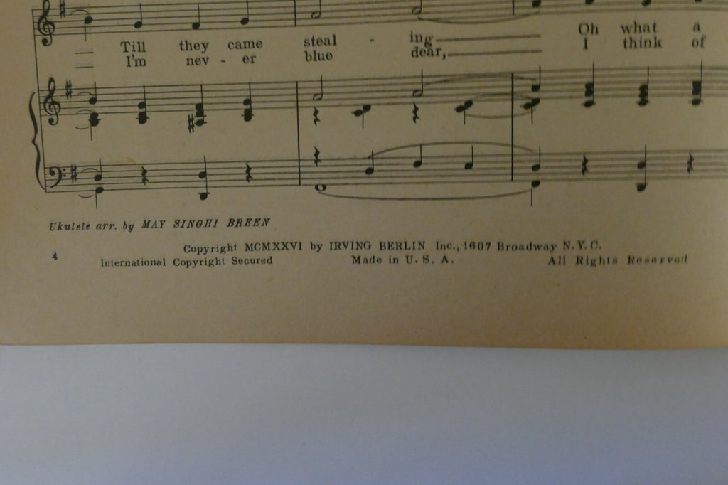 When I'm In Your Arms, 1926, by Benny Davis, Joe Burke and Paul Ash