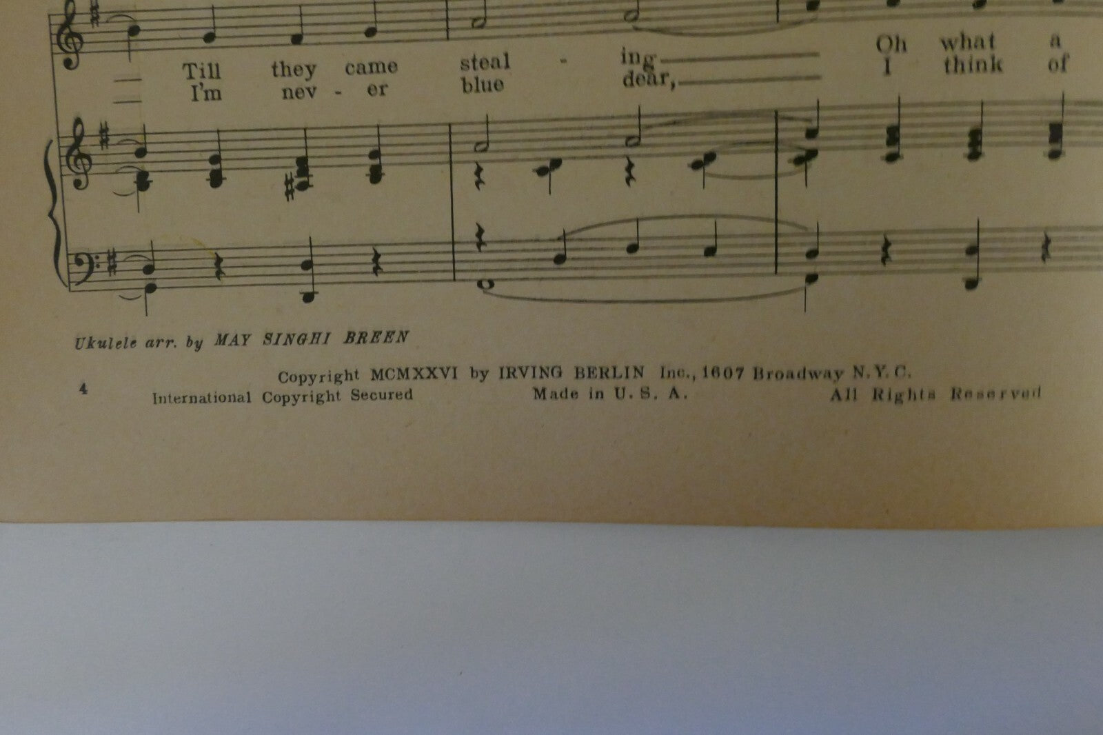 When I'm In Your Arms, 1926, by Benny Davis, Joe Burke and Paul Ash